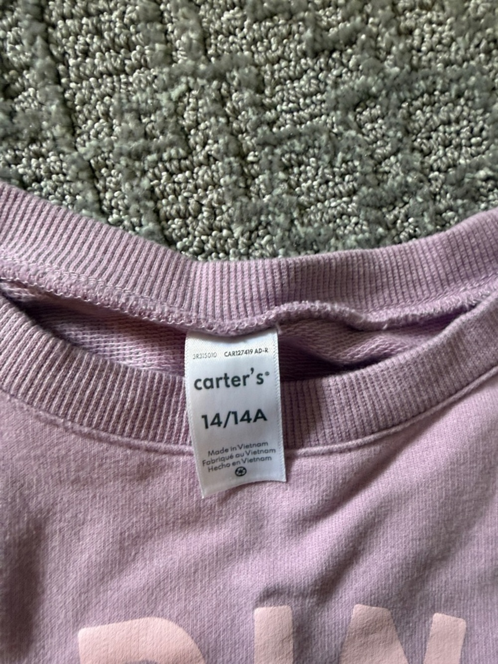 Under Armour Girls Purple Pullover Hoodie with Logo - Picture 4 of 5